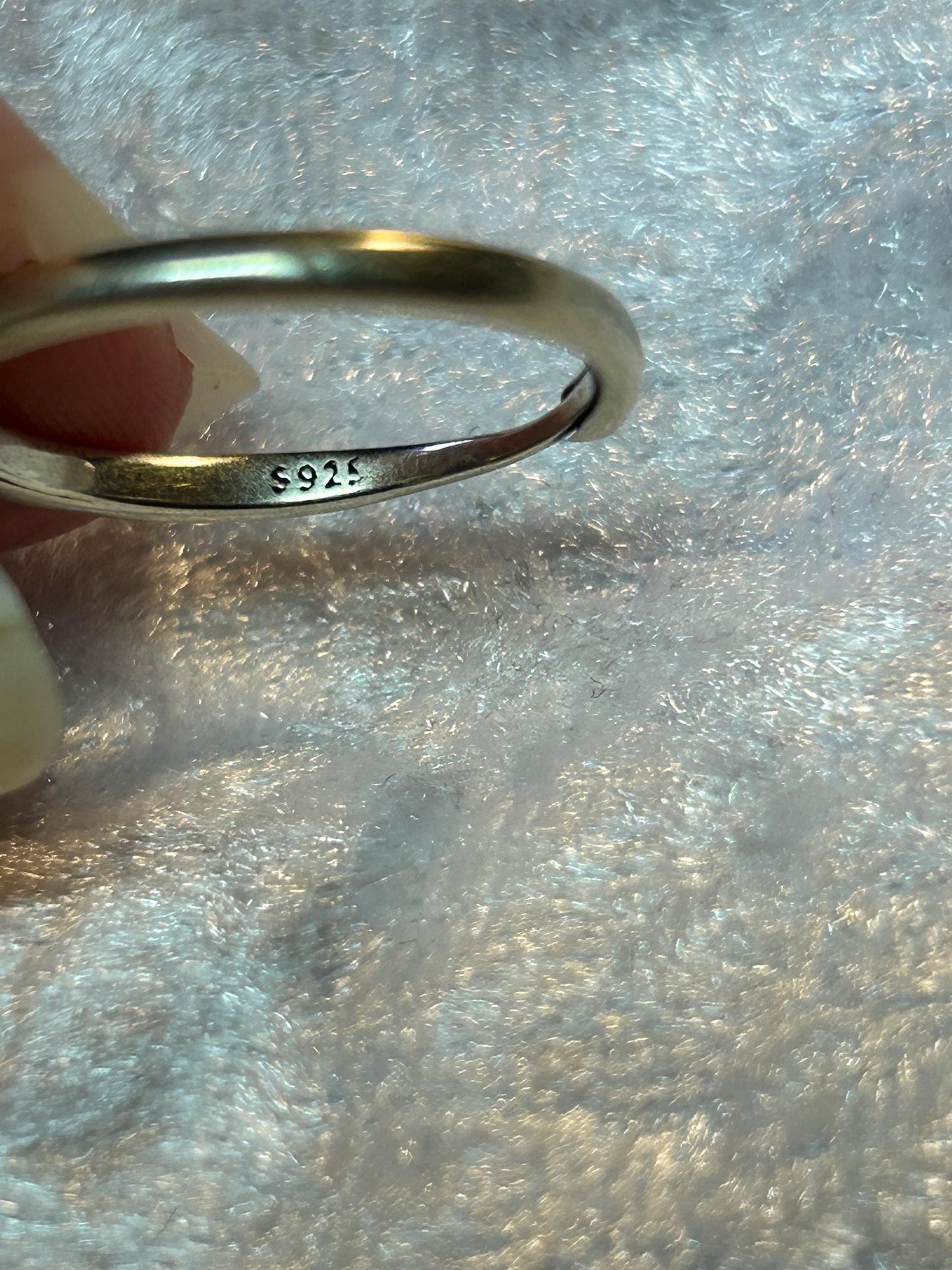 Fidget Spinner Ring with Black Spinel Gemstone • 925 Sterling Silver • Adjustable • Gift Box