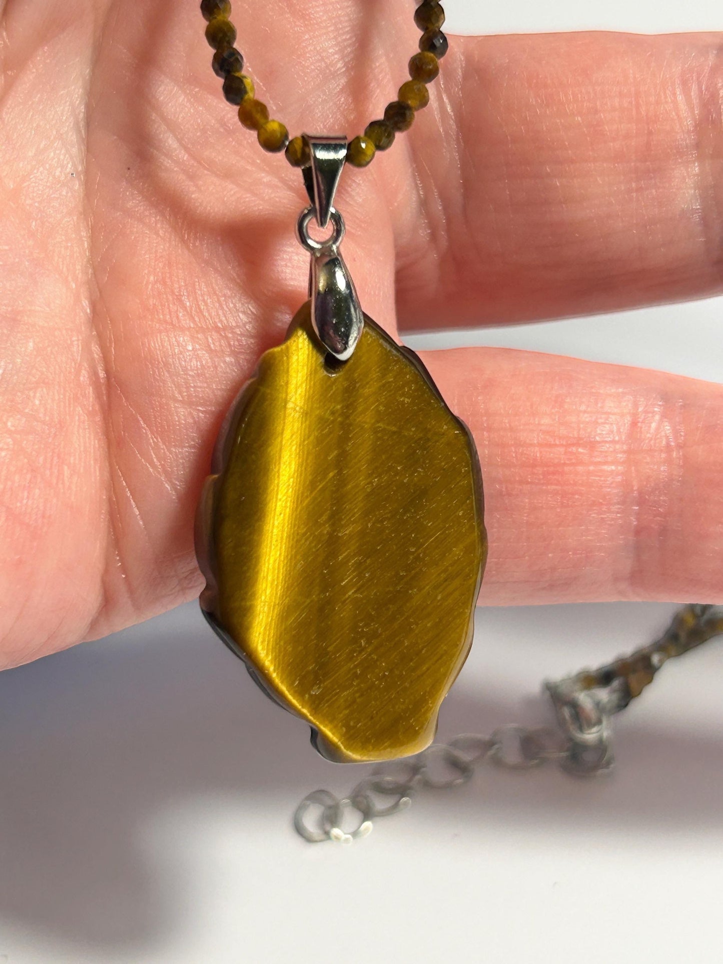 Nine Tailed Fox Necklace • Tigers Eye Gemstone Jewellery • Gift Box