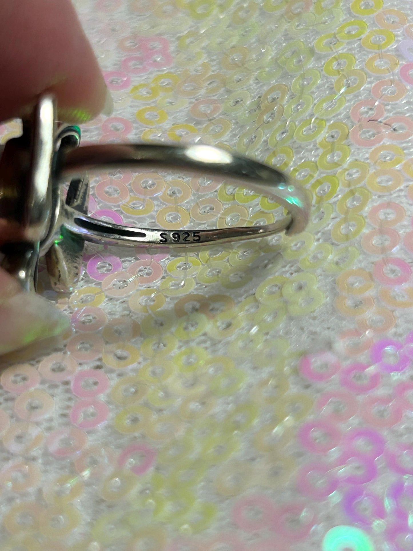 Labradorite Dragon Ring: 925 Sterling Silver, Adjustable Band