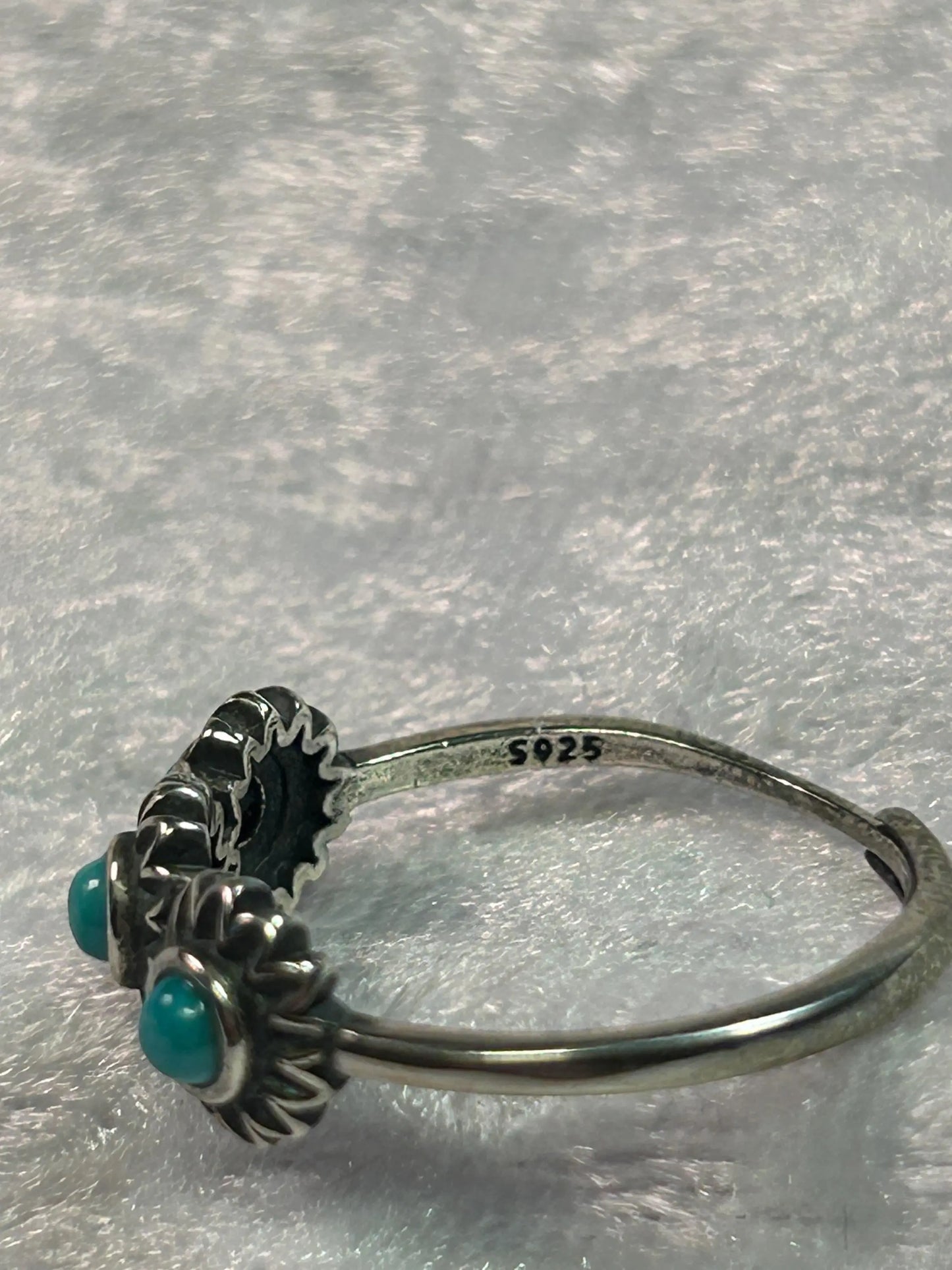 925 Silver Turquoise Ring • Adjustable • Giftbox Celtic Dragon Jewellery