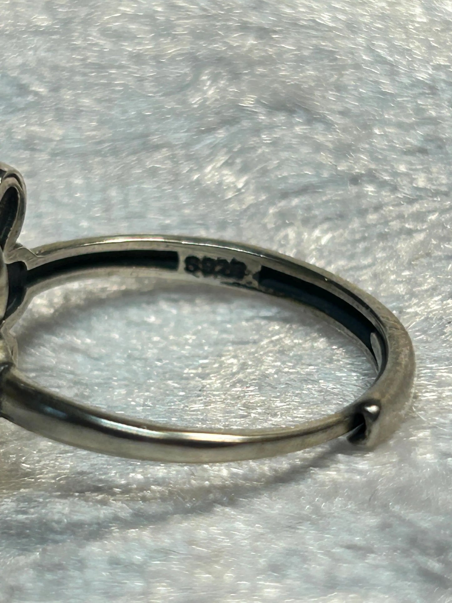Floral Ring with Bezel Set Jade Gemstone • 925 Sterling Silver • Adjustable • Gift Box Celtic Dragon Jewellery