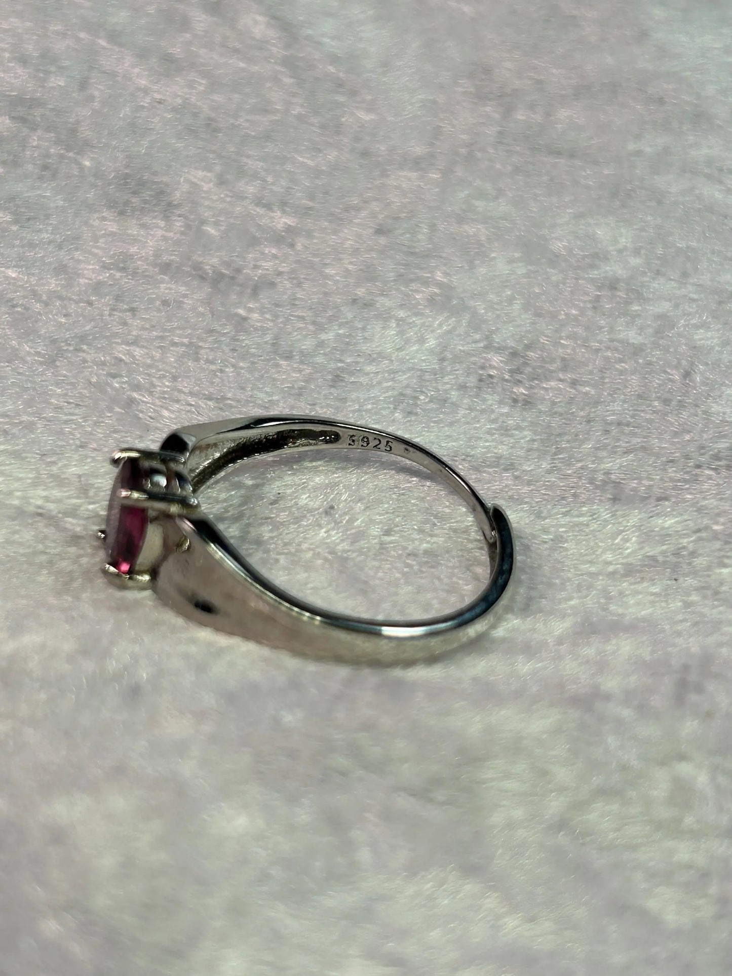 Purple Garnet Ring • 925 Sterling Silver • Adjustable • Gift Box Celtic Dragon Jewellery