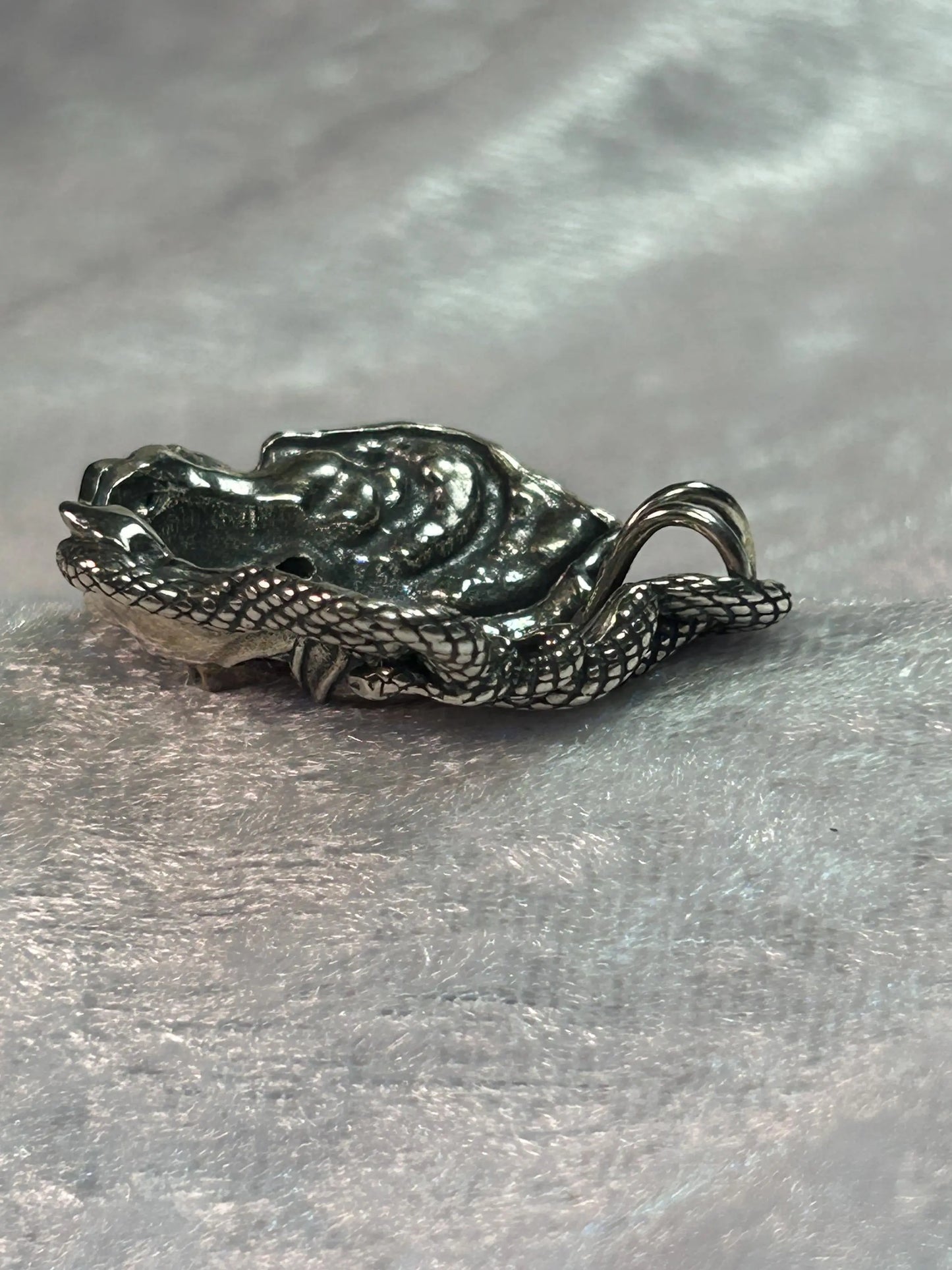 Medusa Pendant with Garnet Gemstones • 925 Sterling Silver • Gift Box Celtic Dragon Jewellery