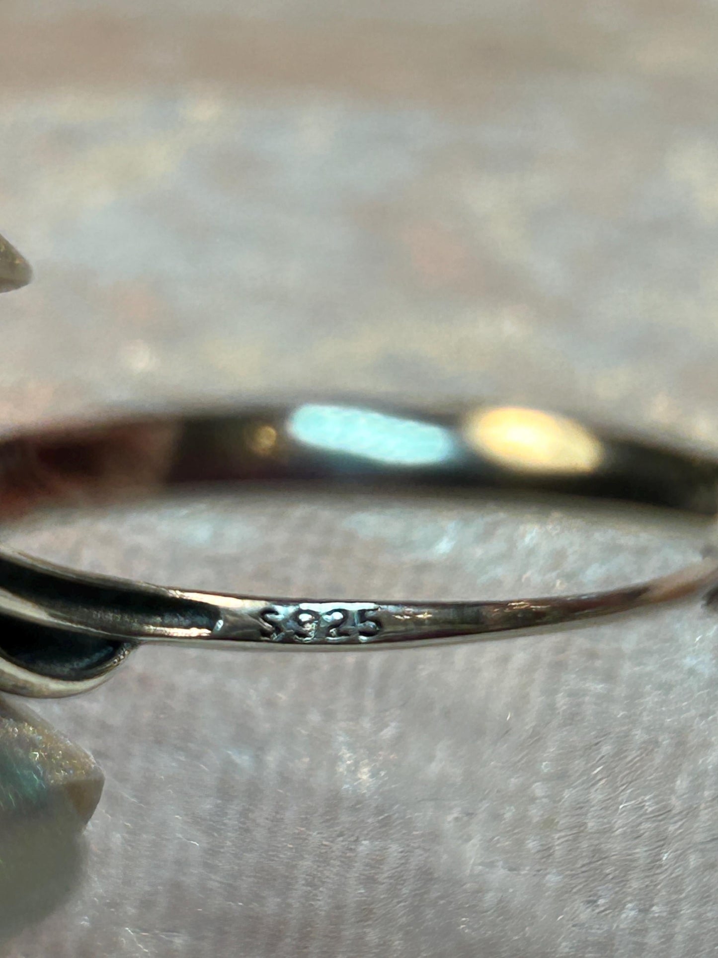 Cute Fox Ring with Rabbit Hair Quartz Gemstone • 925 Sterling Silver • Adjustable • Gift Box