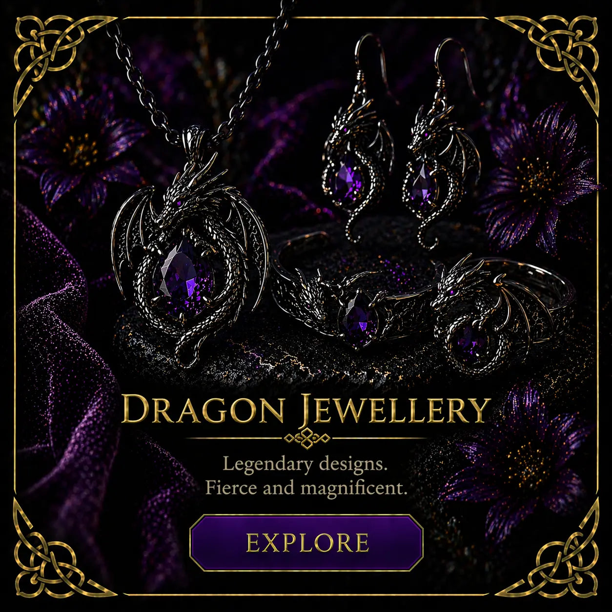 Sterling Silver Dragon Jewellery