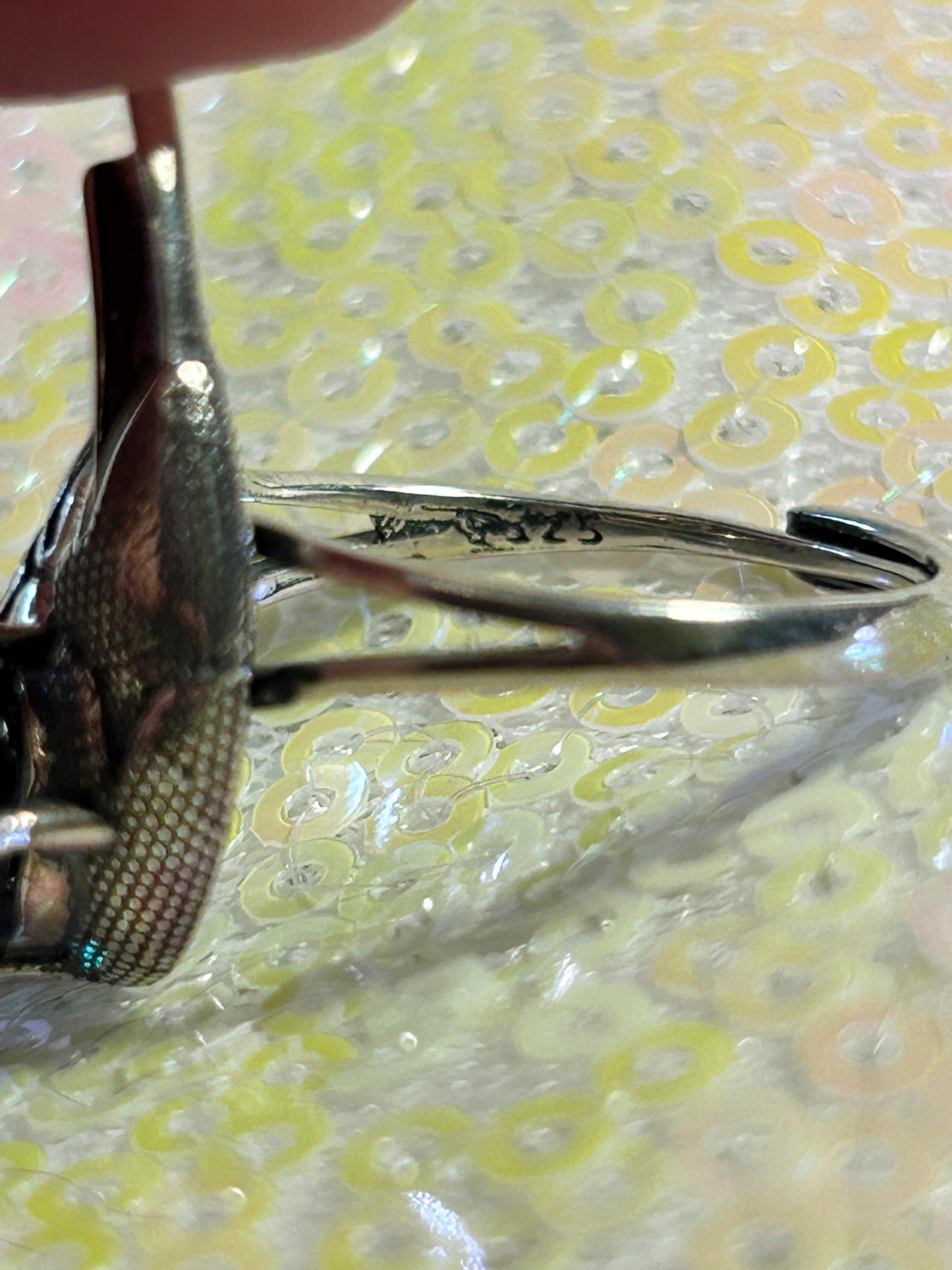 925 Silver Dragon Ring With Hypersthene Crystal Gemstone - Adjustable Ring - Supplied In Gift Box