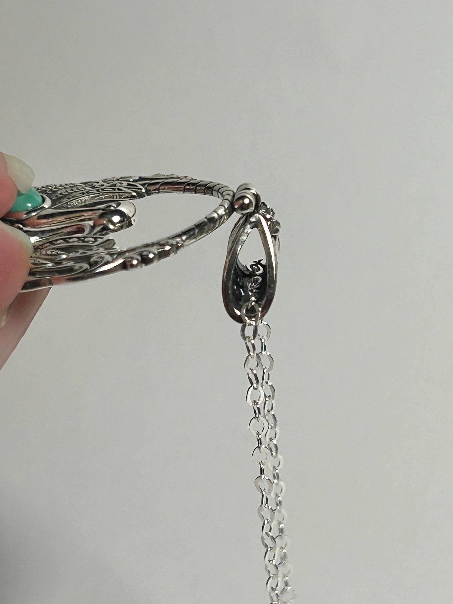 Stunning Swan Pendant with Natural Turquoise Gemstones • 925 Sterling Silver • Gift Box