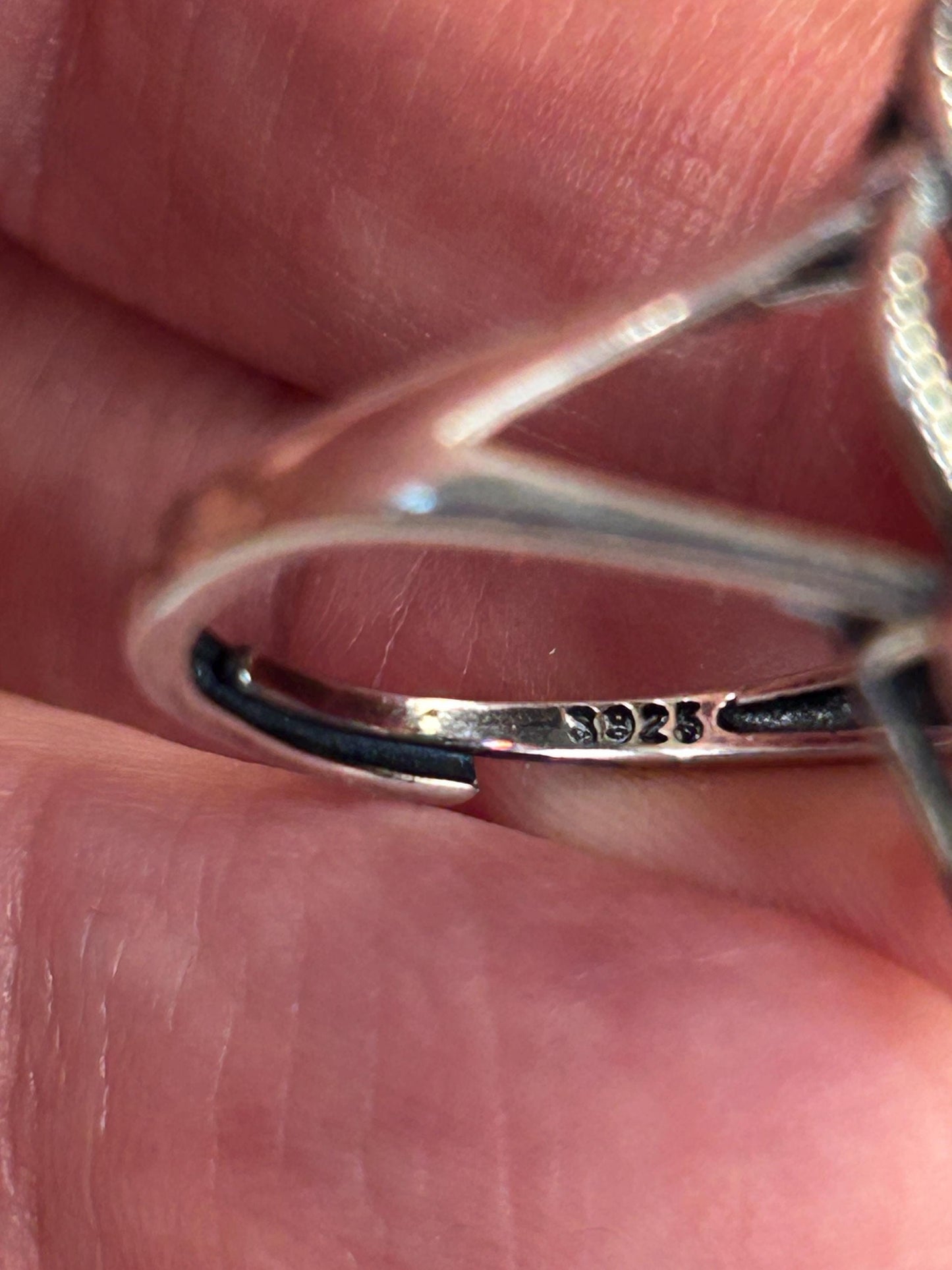 925 Silver Feather Ring • Peacock Feather with Garnet Gemstone • CZ Accents • Adjustable • Giftbox