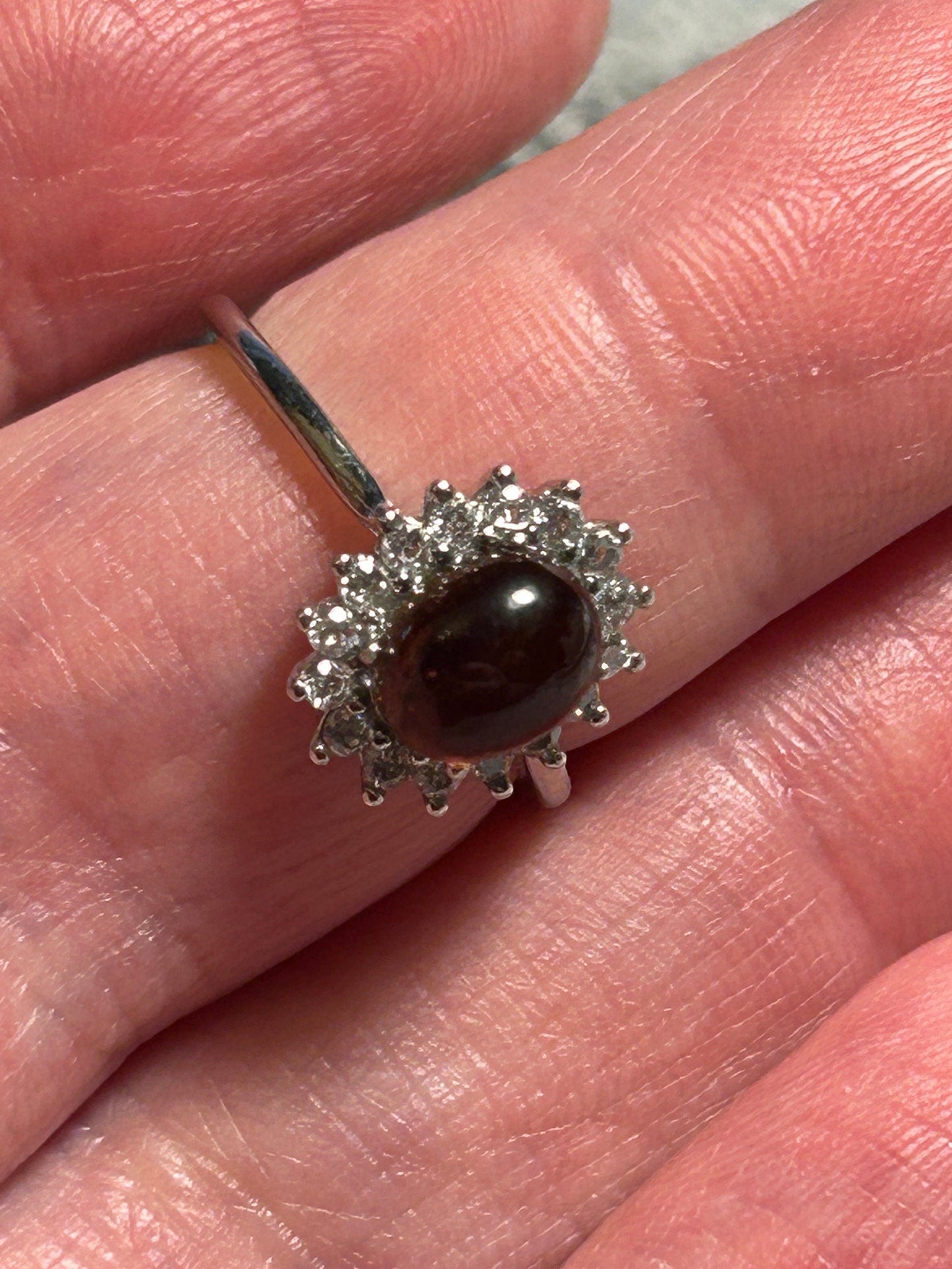 Pink Tourmaline Ring with CZ Accents • 925 Sterling Silver • Adjustable • Gift Box