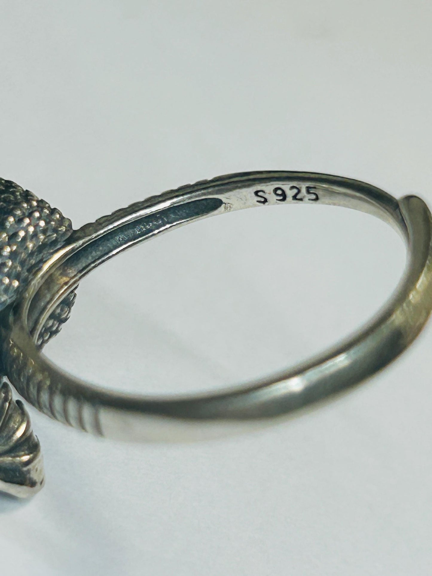 925 Silver Amethyst Ring • Baby Dragon Design • Adjustable • Giftbox
