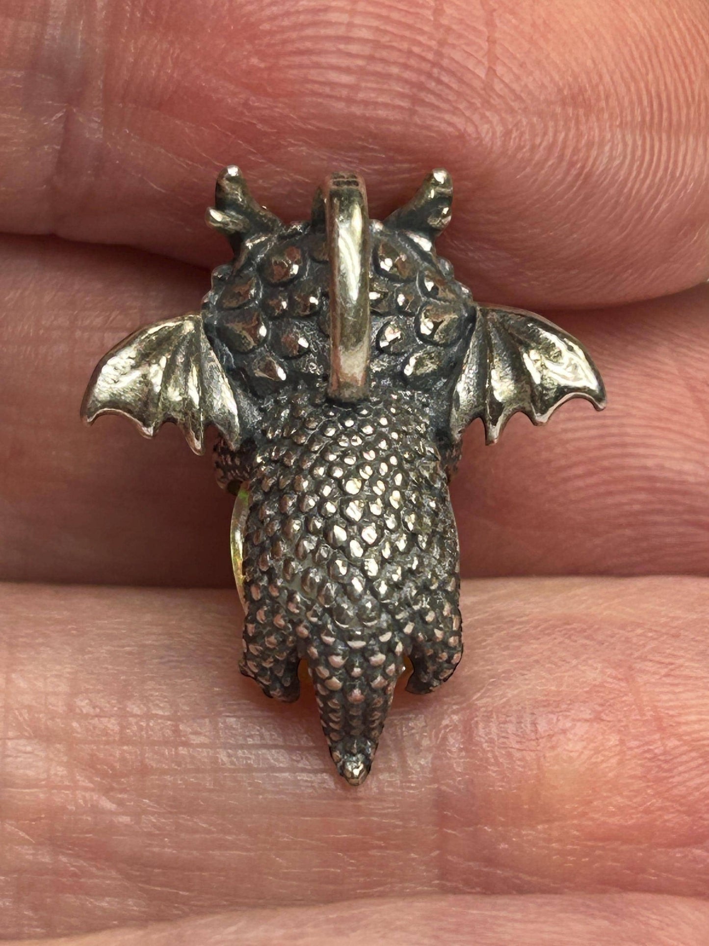 Baby Dragon Pendant with Opal Gemstone • 925 Sterling Silver with Gift box