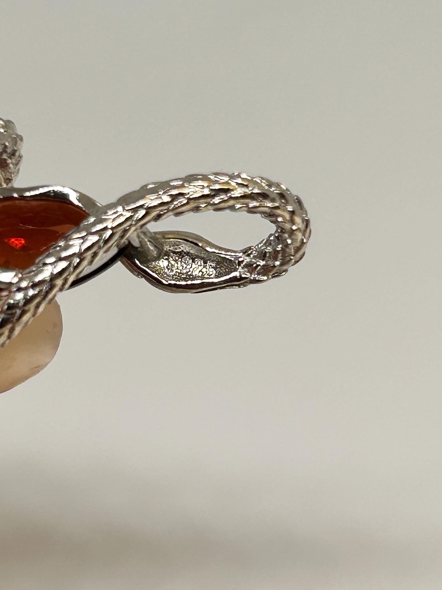 Faceted Citrine Pendant with Garnet Bead • Wire Wrapped Teardrop • Gift Box