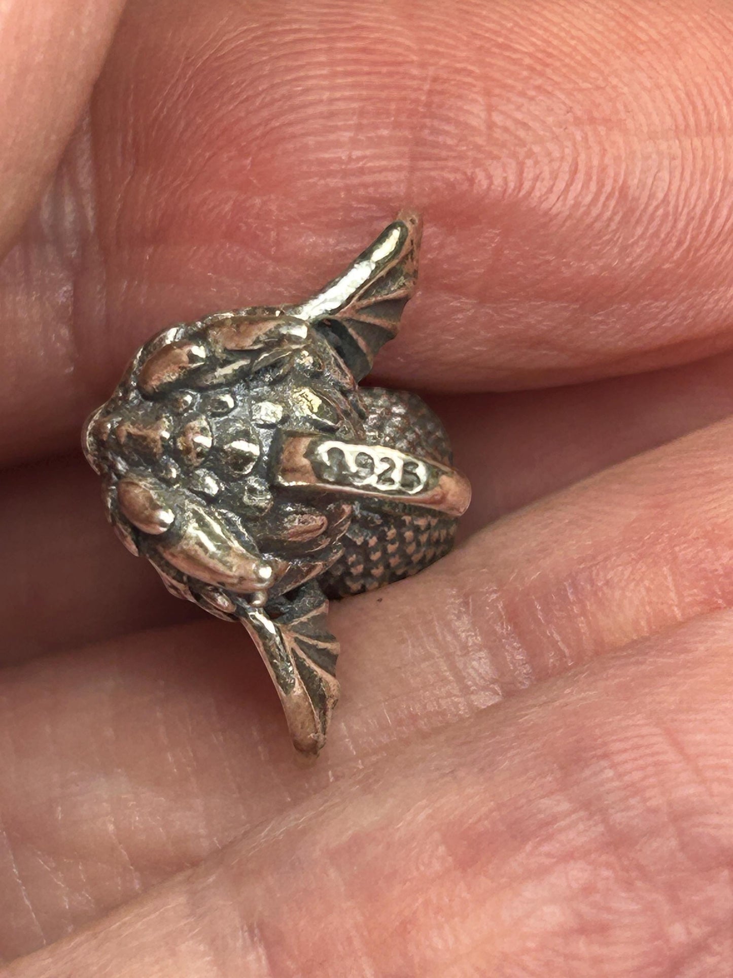 Baby Dragon Pendant with Opal Gemstone • 925 Sterling Silver with Gift box