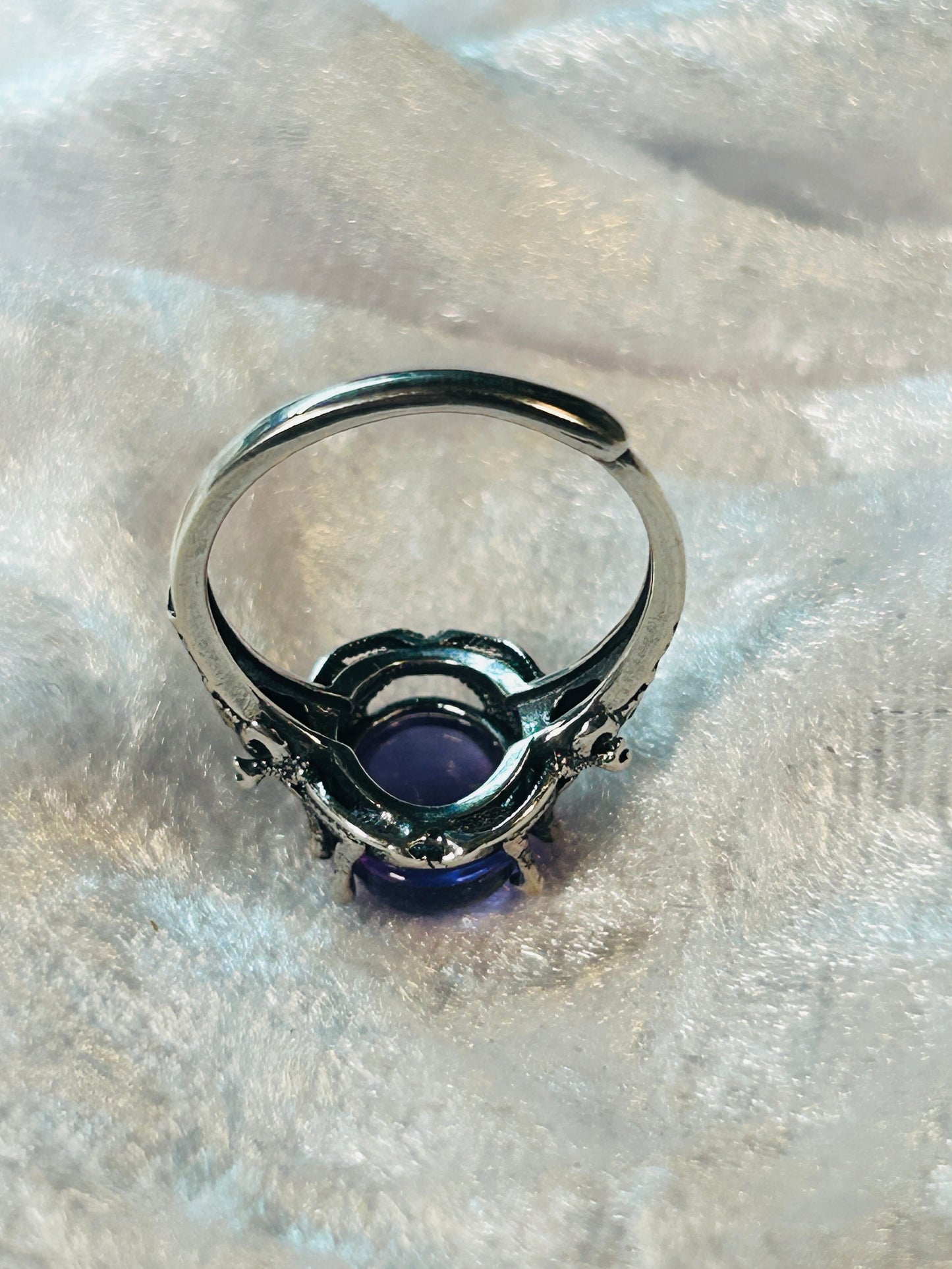 Amethyst Medusa Ring • 925 Sterling Silver • Snake Head Jewellery • Adjustable with Gift Box
