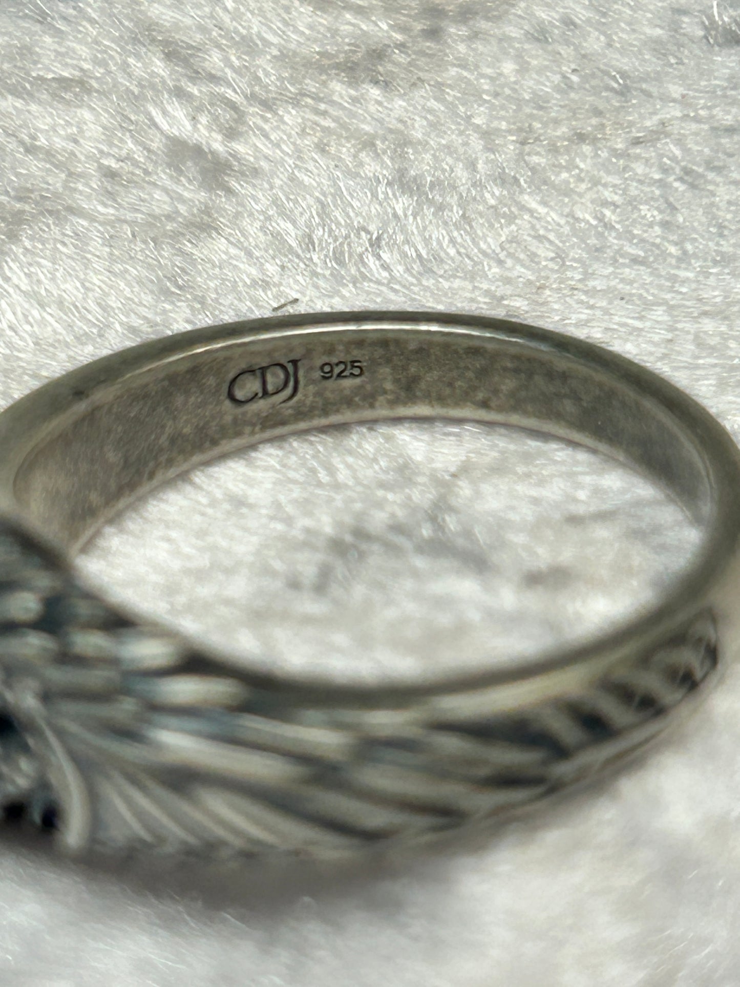 Celtic Dragon Ring with Jet Black CZ • 925 Sterling Silver with Gift Box