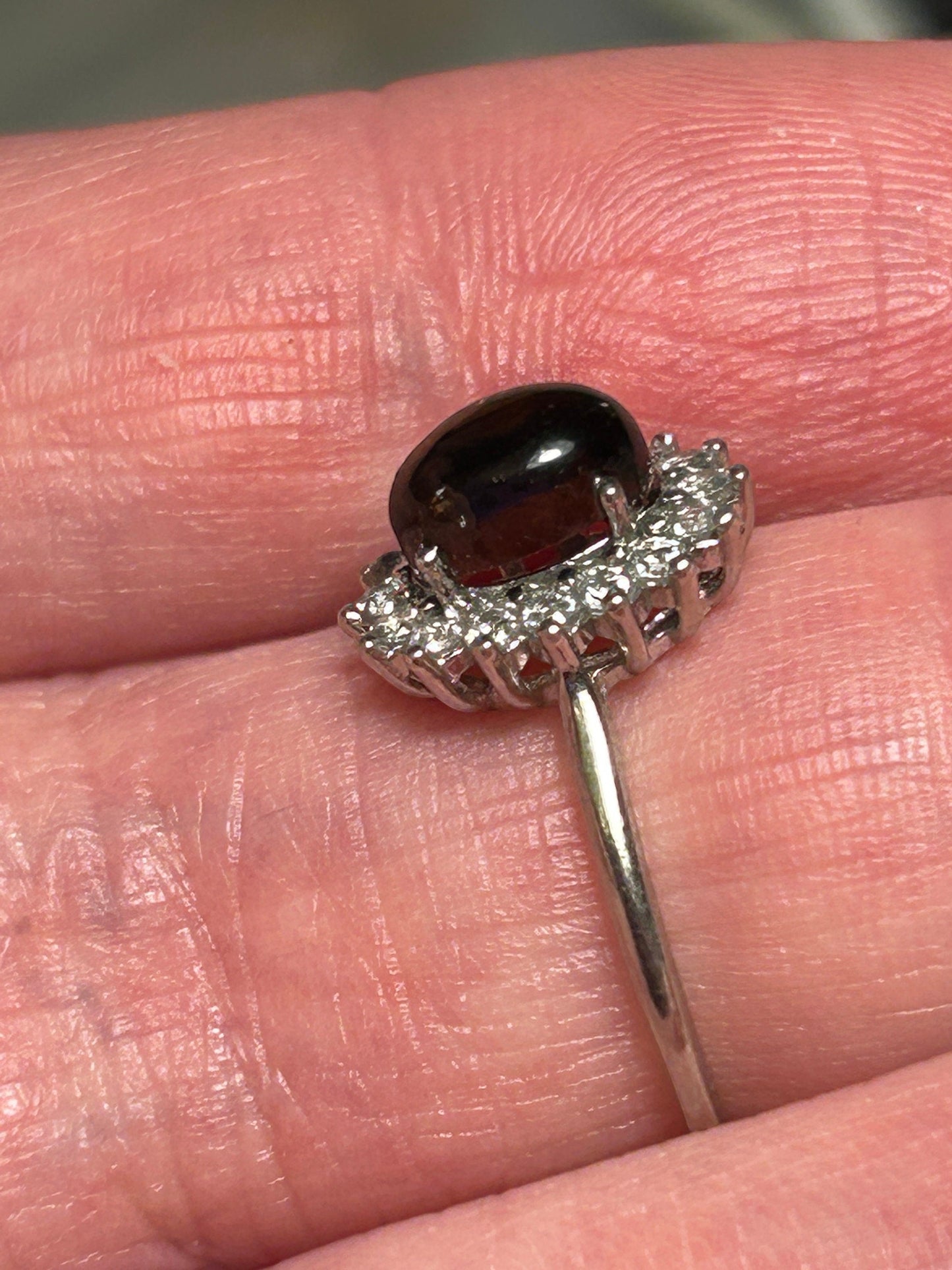 Pink Tourmaline Ring with CZ Accents • 925 Sterling Silver • Adjustable • Gift Box