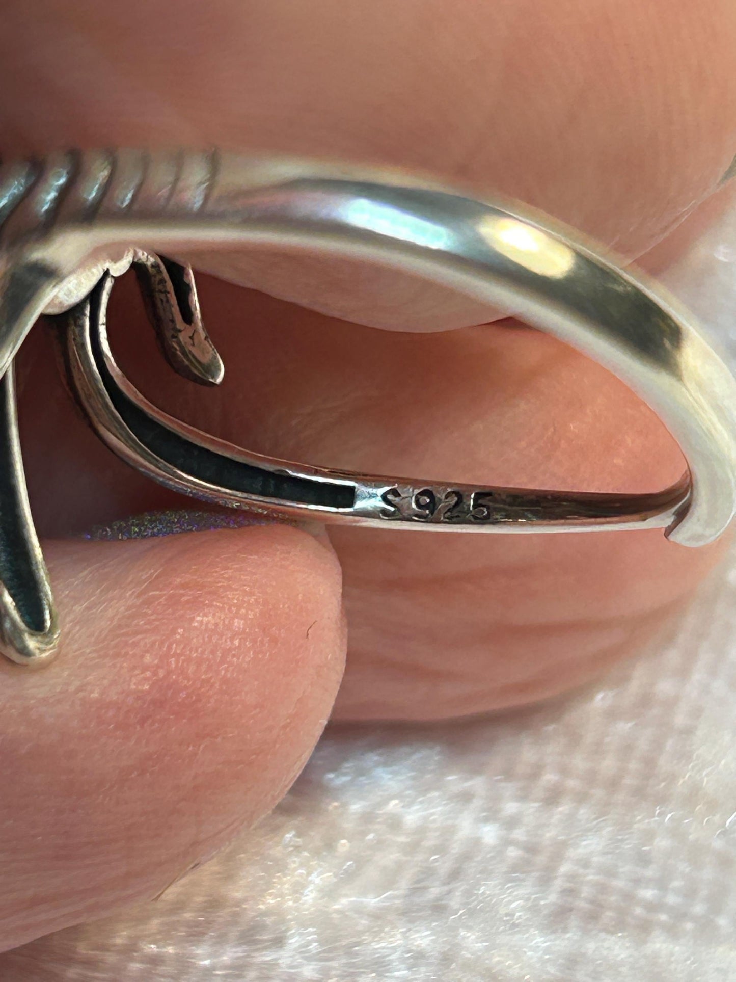 Cute Fox Ring with Opal Gemstone • 925 Sterling Silver • Adjustable • Gift Box