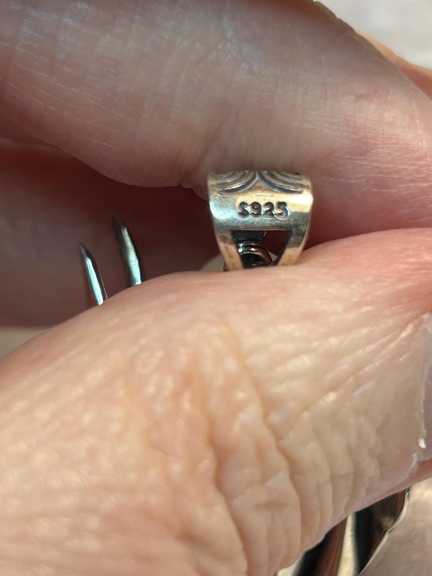 Moonstone Dragon Pendant - 925 Sterling Silver - Blue Flashy Gemstone - Gift Boxed