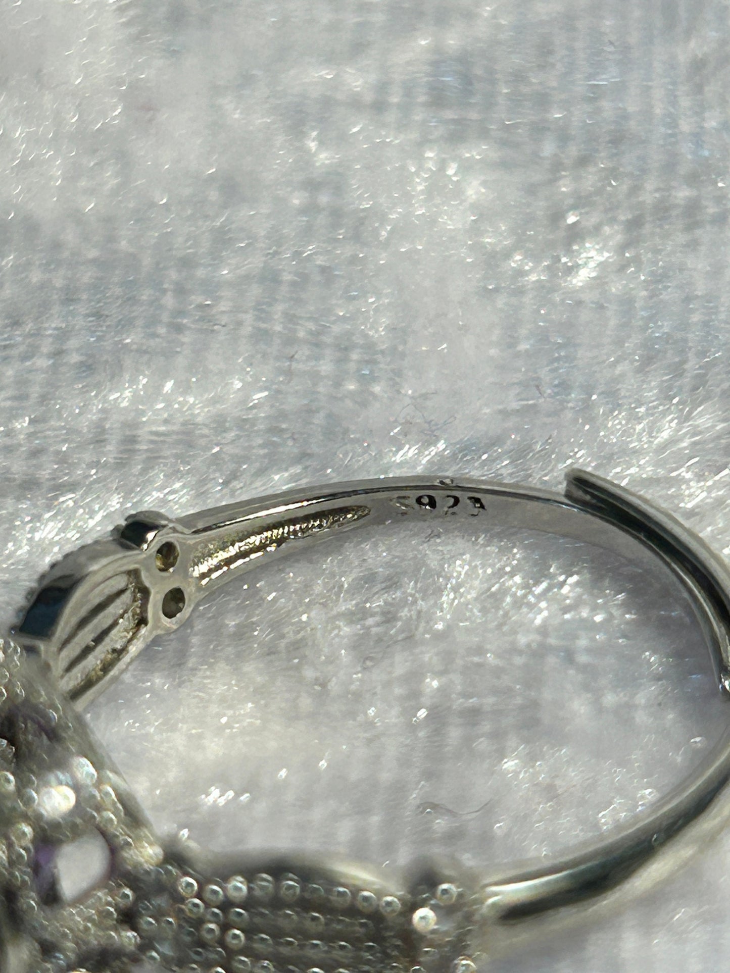 Amethyst Ring - Checkerboard Faceted Amethyst - 925 Silver - Supplied In Gift Box