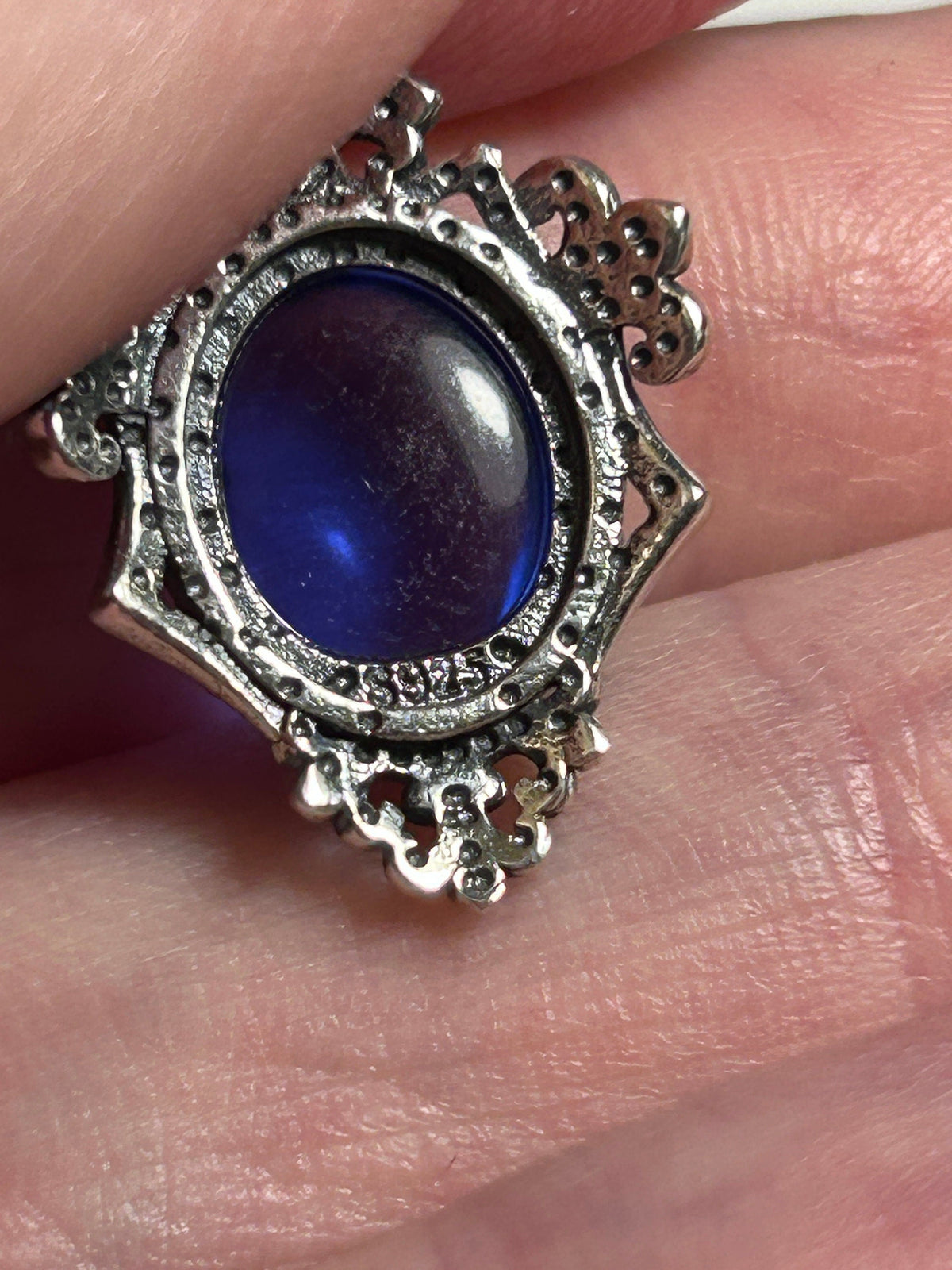 Elegant Blue Fluorite Pendant in 925 Sterling Silver Celtic Dragon Jewellery