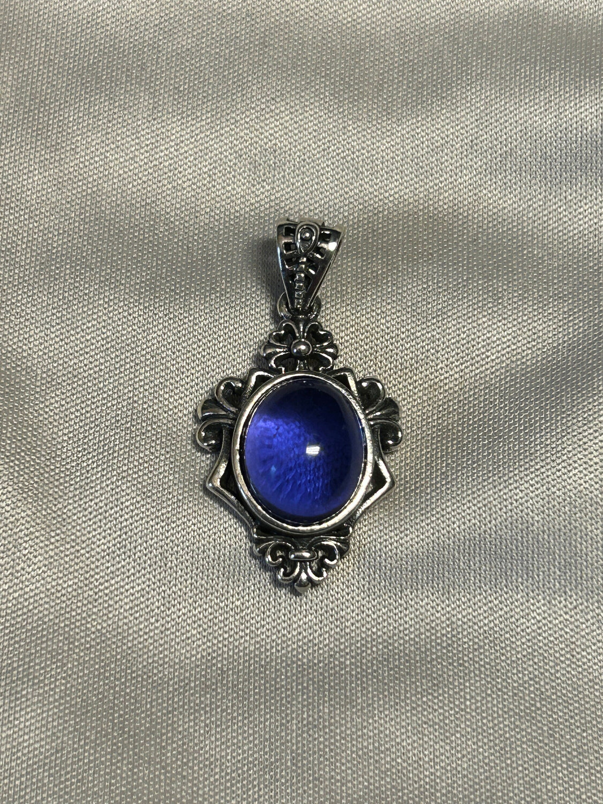 Elegant Blue Fluorite Pendant in 925 Sterling Silver Celtic Dragon Jewellery