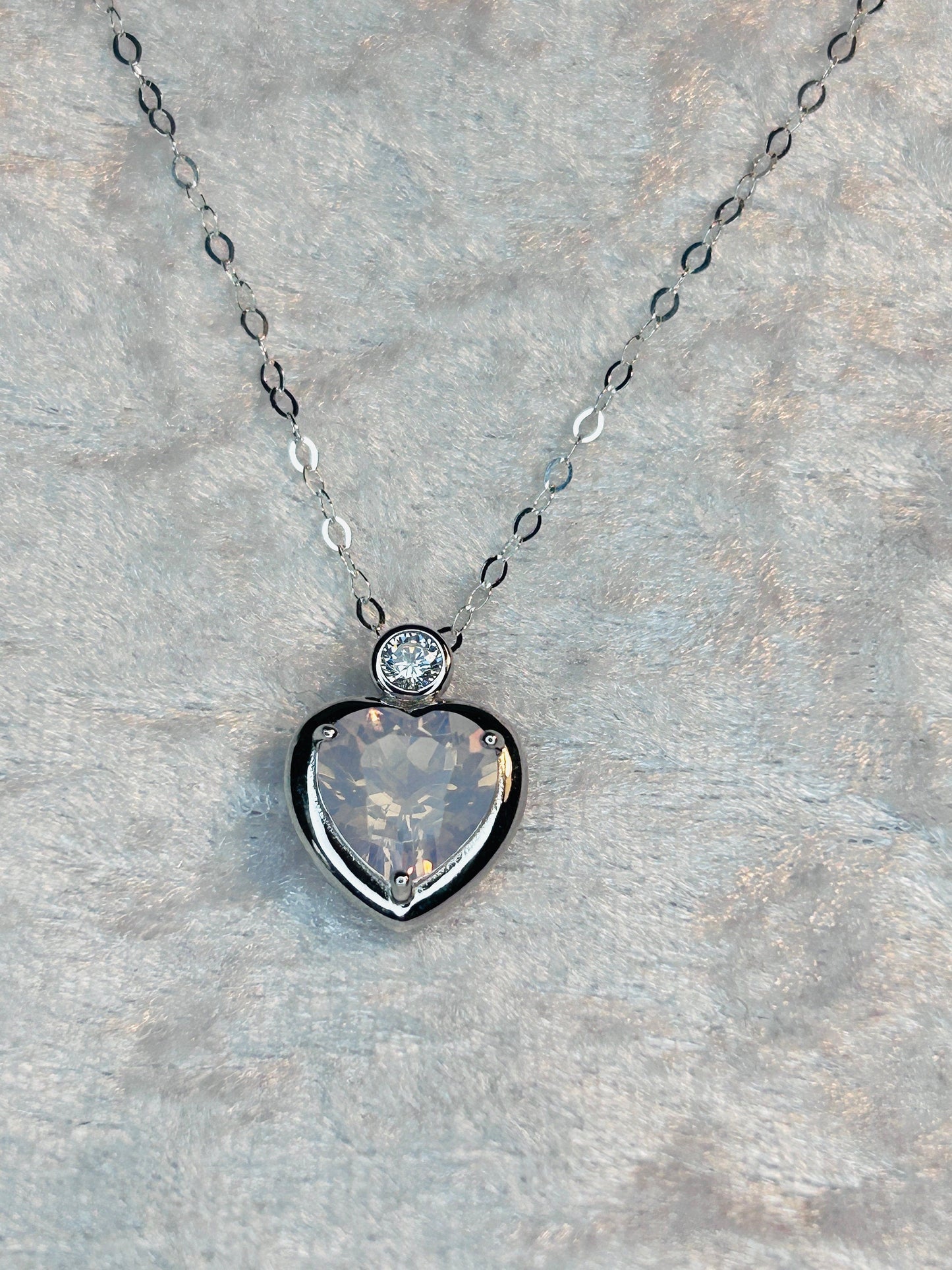 Lavender Amethyst Heart Pendant in 925 Sterling Silver - Gift Box Included Celtic Dragon Jewellery