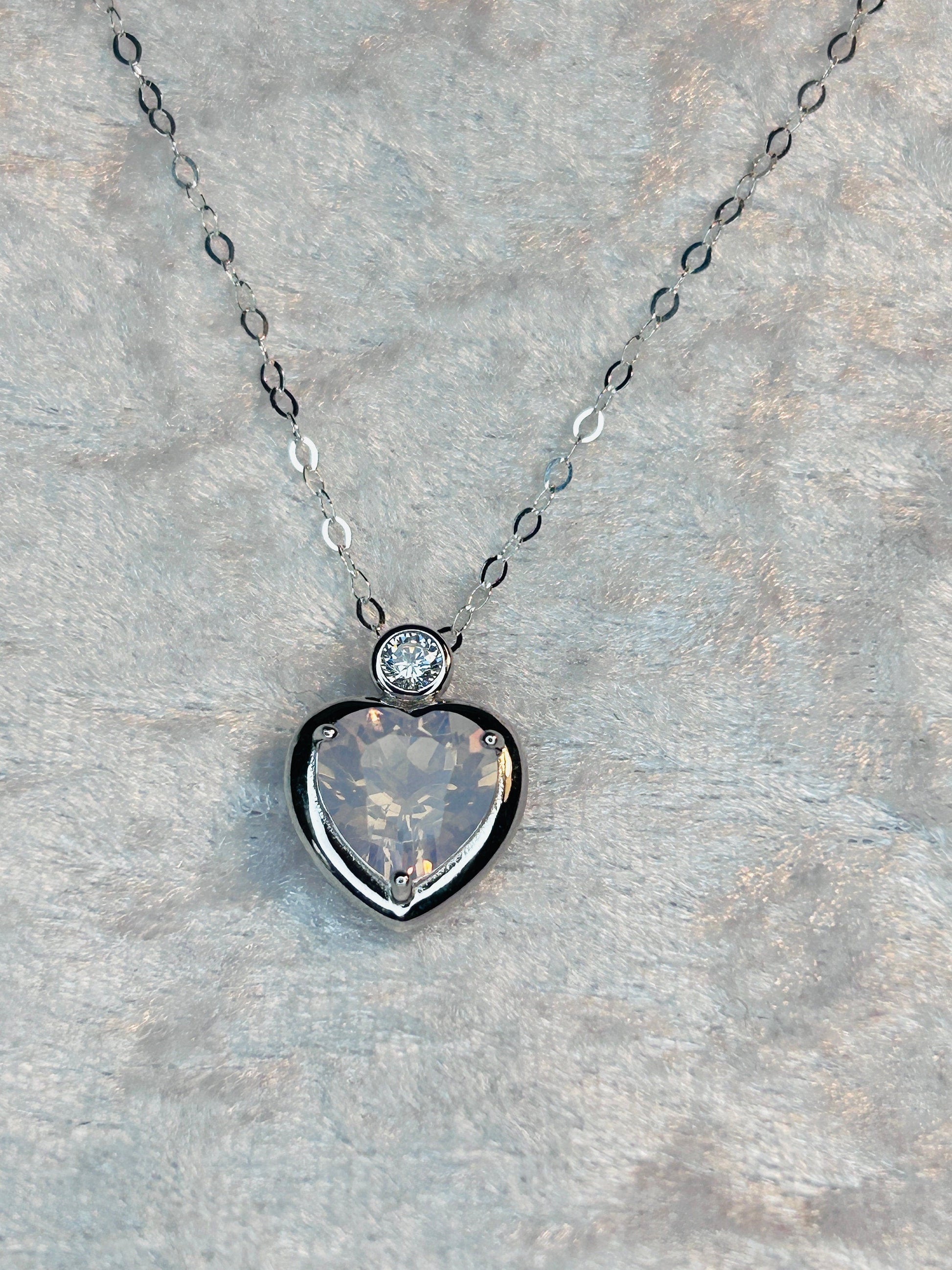 Lavender Amethyst Heart Pendant in 925 Sterling Silver - Gift Box Included Celtic Dragon Jewellery