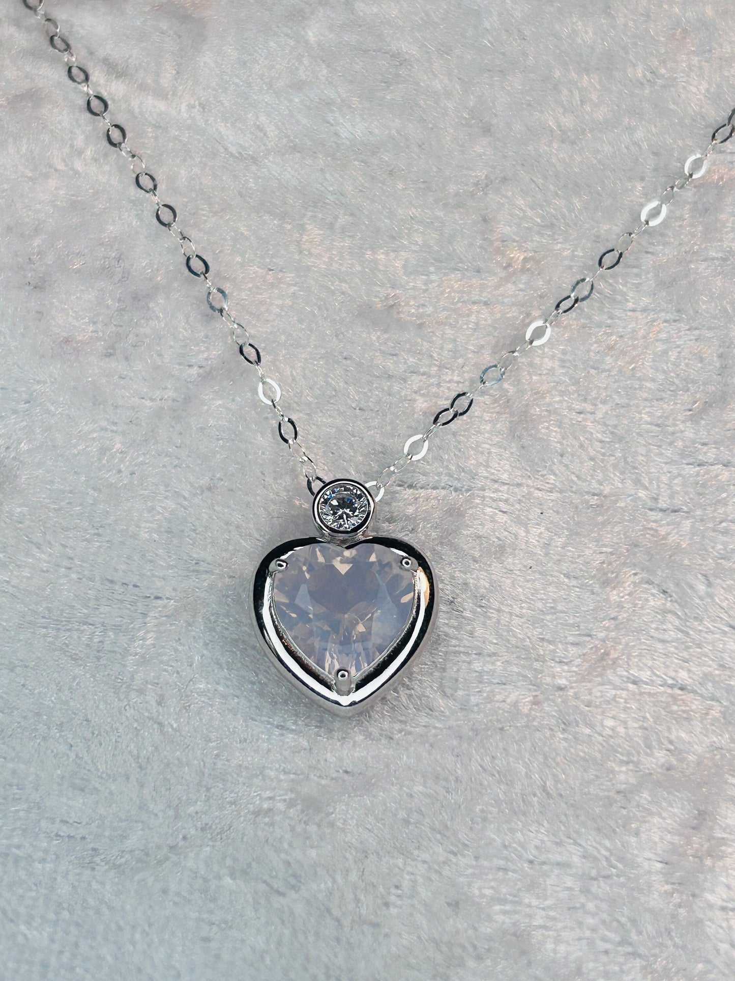 Lavender Amethyst Heart Pendant in 925 Sterling Silver - Gift Box Included Celtic Dragon Jewellery