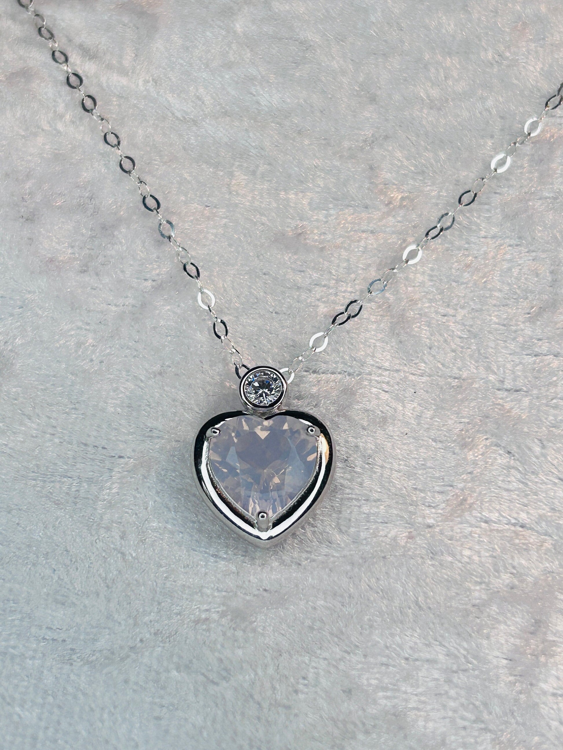 Lavender Amethyst Heart Pendant in 925 Sterling Silver - Gift Box Included Celtic Dragon Jewellery