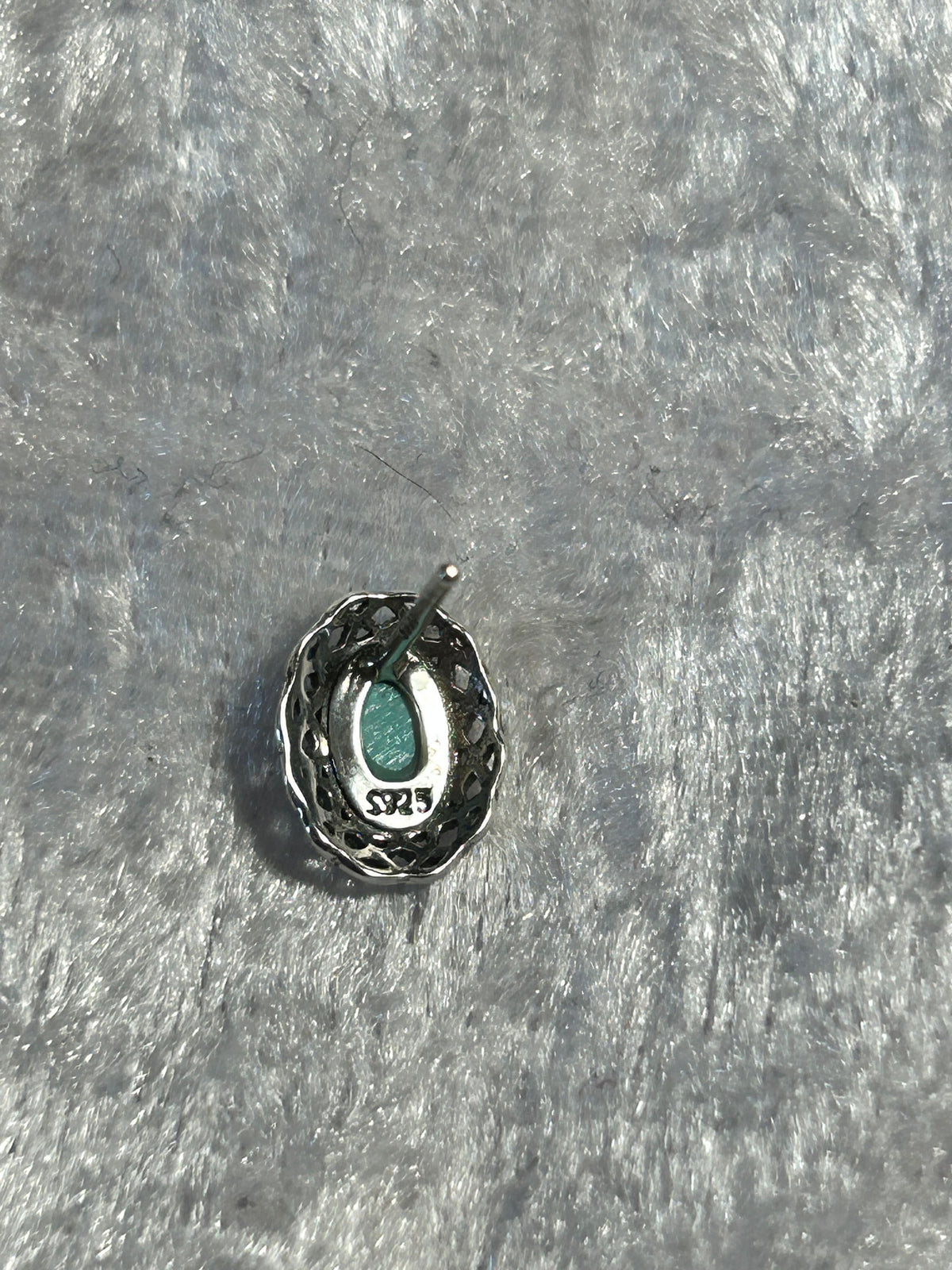Turquoise Earrings with Celtic Design in 925 Sterling Silver - Oval Ear Studs Celtic Dragon Jewellery