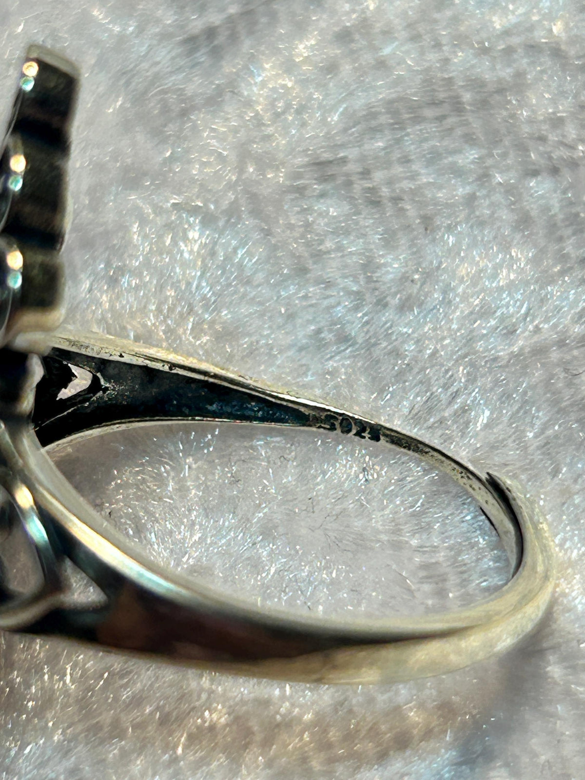 Triple Gemstone Ring with Garnet, Topaz & Diopside, Set in Ornate 925 Sterling Silver Setting Celtic Dragon Jewellery