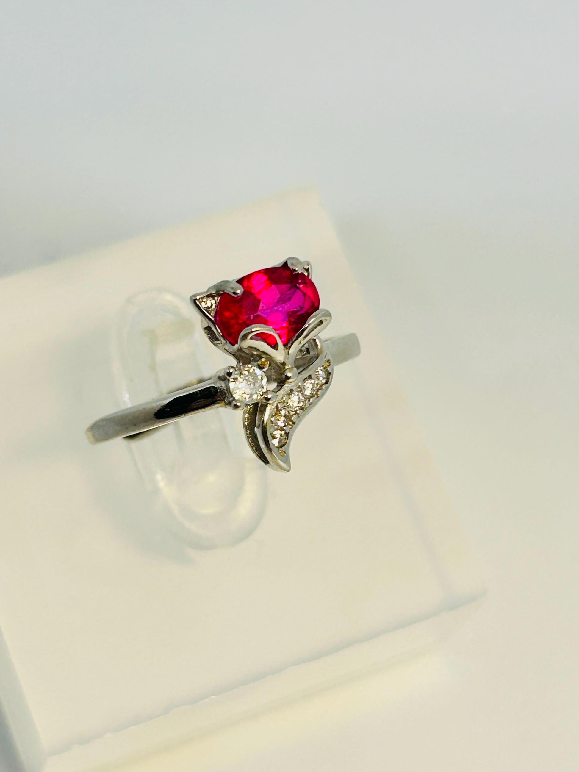Fox Ring With Pink Topaz & CZ Accents in 925 Sterling Silver - Adjustable Animal Jewellery Celtic Dragon Jewellery