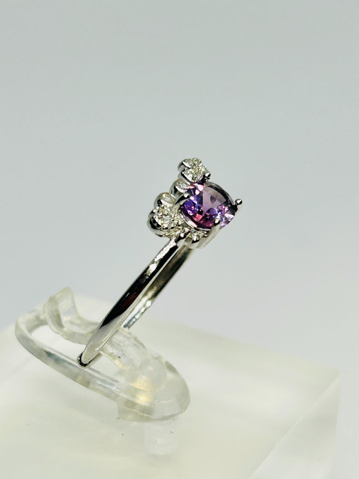 Amethyst Crab Ring with CZ Accents in 925 Sterling Silver - Adjustable Zodiac Jewellery Celtic Dragon Jewellery