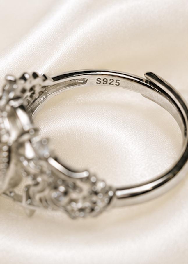 Citrine Ring in 925 Sterling Silver - Adjustable Gothic Jewellery - Ornate Thorn Design Celtic Dragon Jewellery