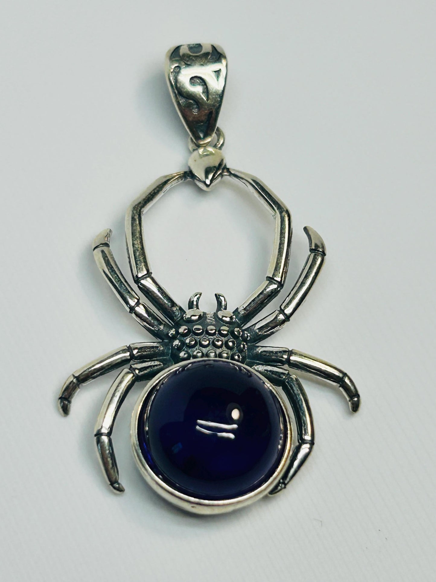 Spider Pendant with Amethyst Gemstone in 925 Sterling Silver Celtic Dragon Jewellery