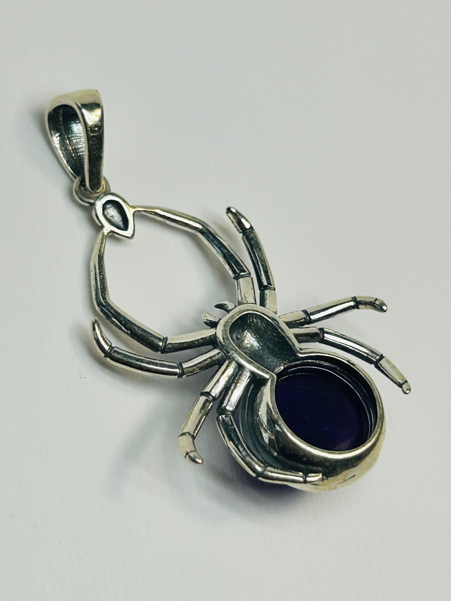 Spider Pendant with Amethyst Gemstone in 925 Sterling Silver Celtic Dragon Jewellery