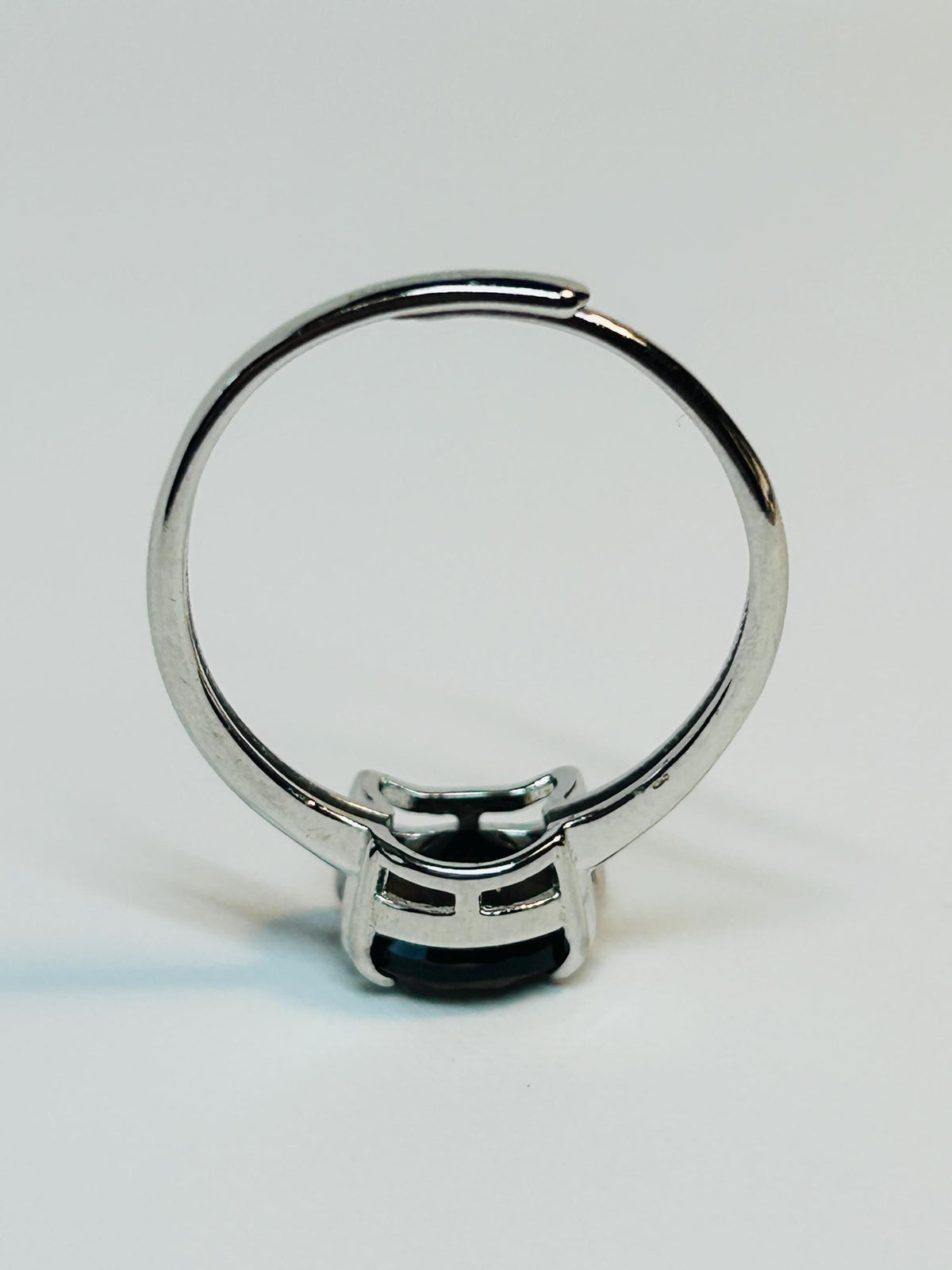 Smoky Quartz Cat Ring – Sterling Silver Adjustable Band, Gothic Mystical Design Celtic Dragon Jewellery