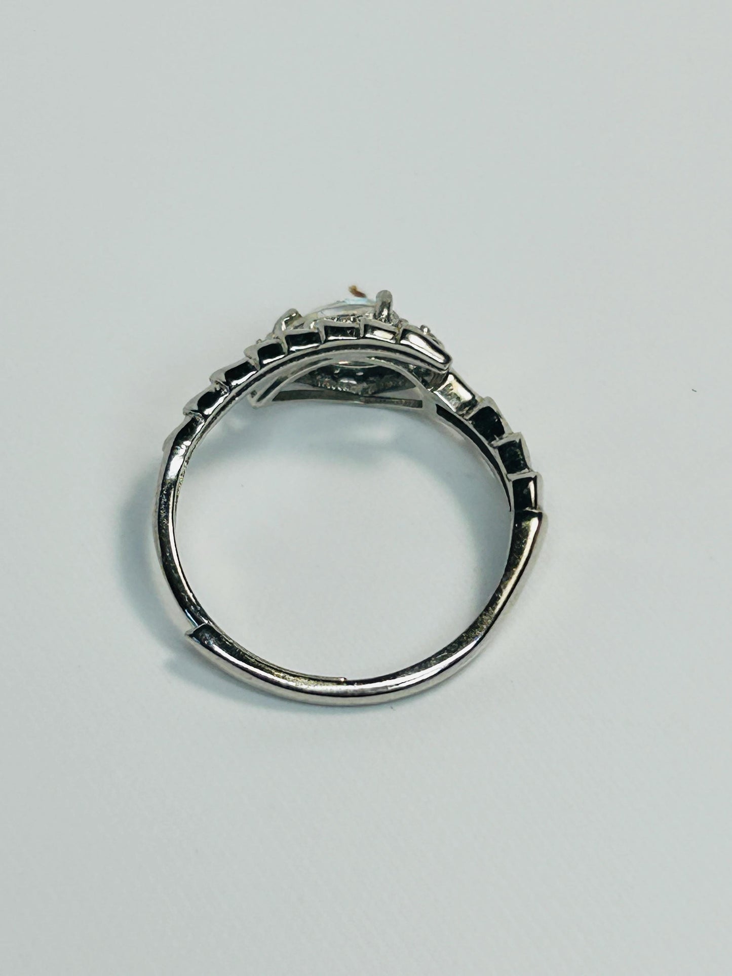 Madagascar Moonstone Snake Ring, 925 Sterling Silver Adjustable Statement Ring Celtic Dragon Jewellery